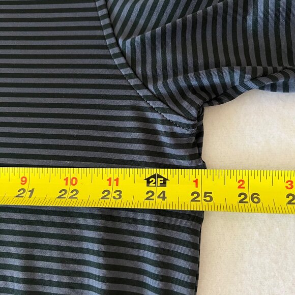 Under Armour Men's Stripe Polo Shirt Size 2XL Loose Fit Black/Gray Short Sleeve - Picture 7 of 8